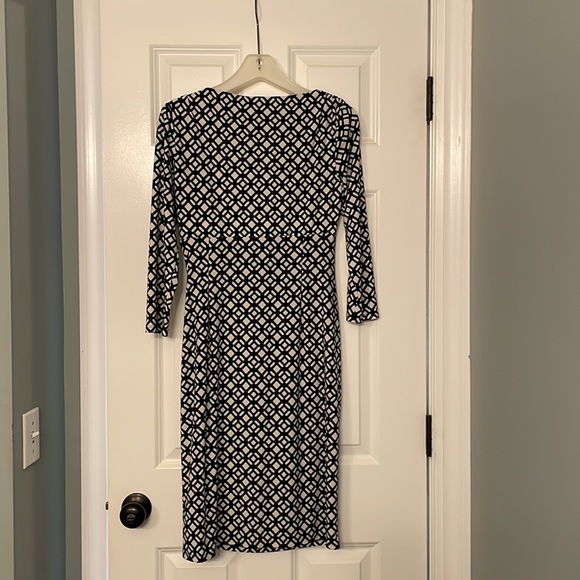 Ralph Lauren 3/4 Sleeve Women’s Faux Wrap Stretch Dress - Picture 2 of 7